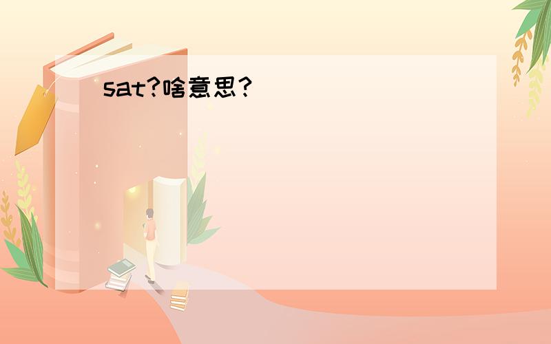 sat?啥意思?