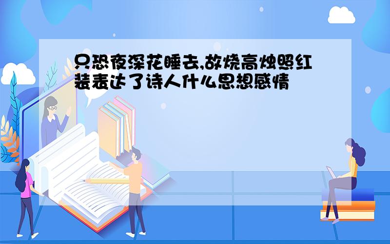 只恐夜深花睡去,故烧高烛照红装表达了诗人什么思想感情