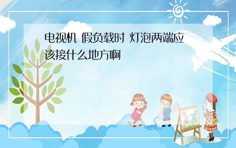 电视机 假负载时 灯泡两端应该接什么地方啊