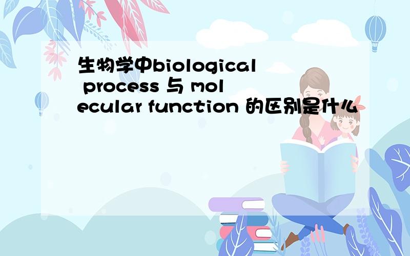 生物学中biological process 与 molecular function 的区别是什么