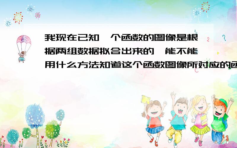 我现在已知一个函数的图像是根据两组数据拟合出来的,能不能用什么方法知道这个函数图像所对应的函数是什如题,MATLAB之类的软件之类的都可以哈,答好了必有重赏