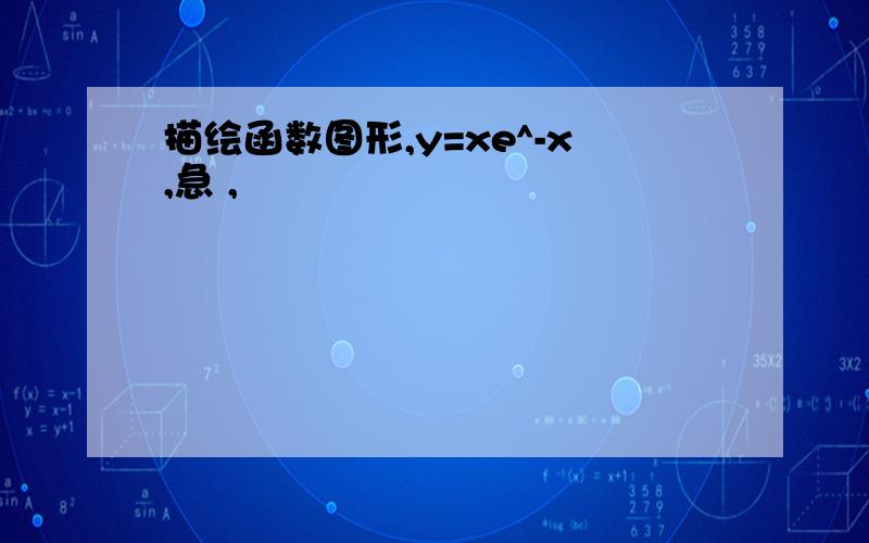 描绘函数图形,y=xe^-x,急 ,