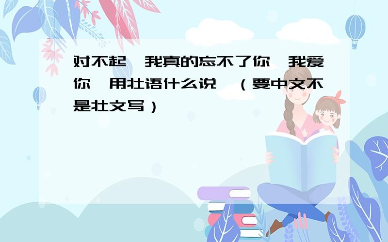 对不起,我真的忘不了你…我爱你,用壮语什么说,（要中文不是壮文写）