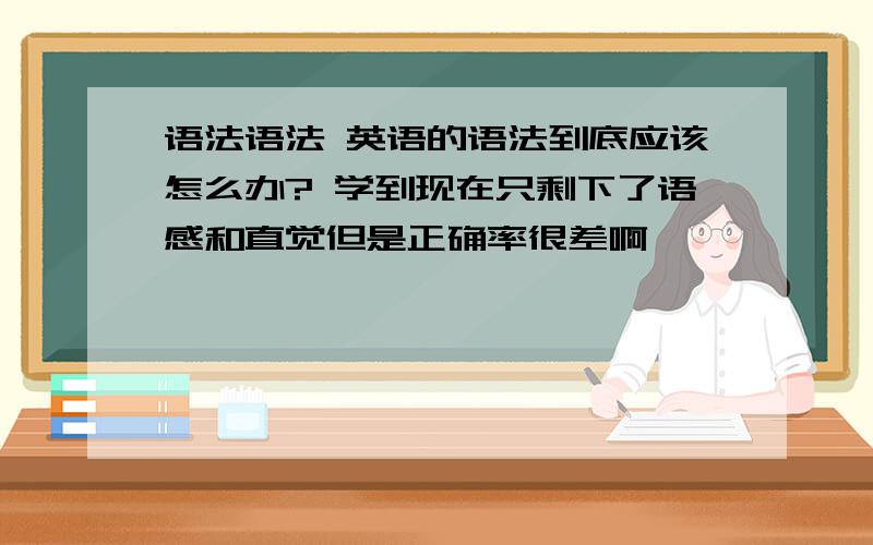 语法语法 英语的语法到底应该怎么办? 学到现在只剩下了语感和直觉但是正确率很差啊