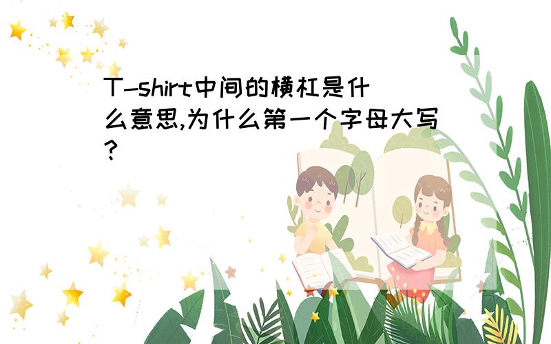 T-shirt中间的横杠是什么意思,为什么第一个字母大写?