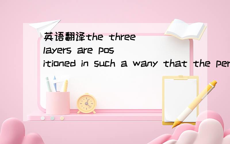 英语翻译the three layers are positioned in such a wany that the periphery of the conducive element does not extend beyond the first periphery and at least a part of the periphery of the conducive terminal lies within the first periphery.最好能