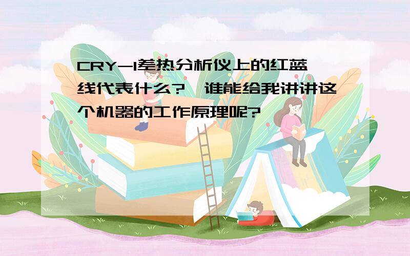 CRY-1差热分析仪上的红蓝线代表什么?,谁能给我讲讲这个机器的工作原理呢?