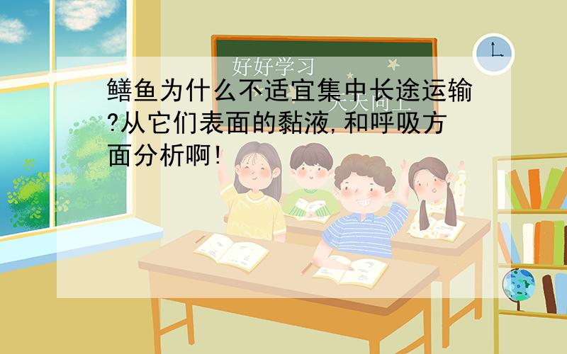 鳝鱼为什么不适宜集中长途运输?从它们表面的黏液,和呼吸方面分析啊!