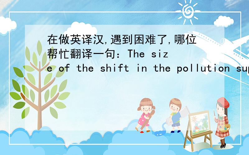 在做英译汉,遇到困难了,哪位帮忙翻译一句：The size of the shift in the pollution supply function can be determined by the derivative of Eq. (13) with  respect to output, holding constant the environmental tax.谢谢!