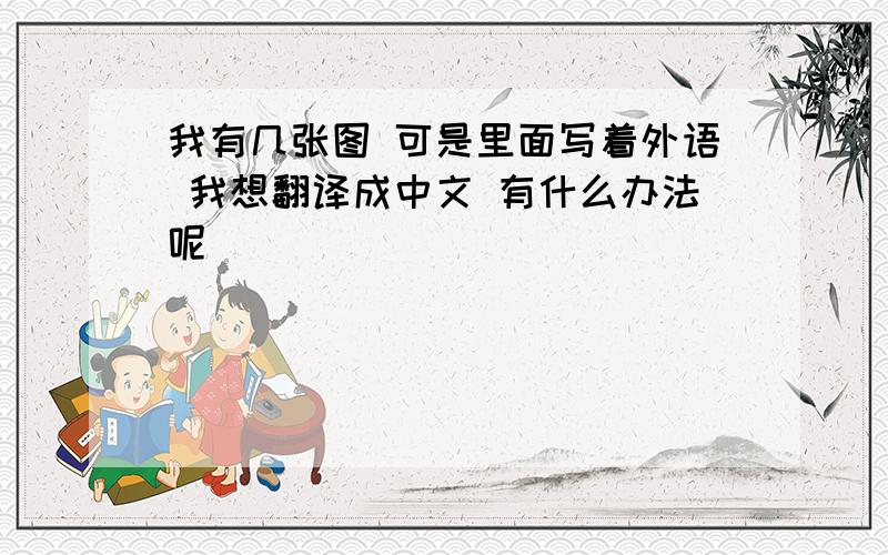 我有几张图 可是里面写着外语 我想翻译成中文 有什么办法呢