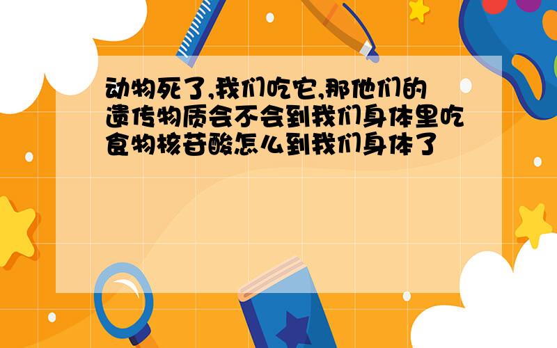 动物死了,我们吃它,那他们的遗传物质会不会到我们身体里吃食物核苷酸怎么到我们身体了