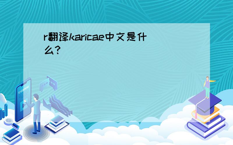 r翻译karicae中文是什么?