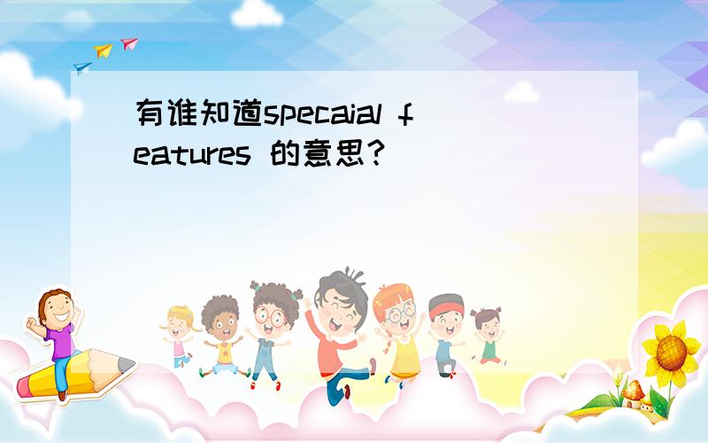 有谁知道specaial features 的意思?