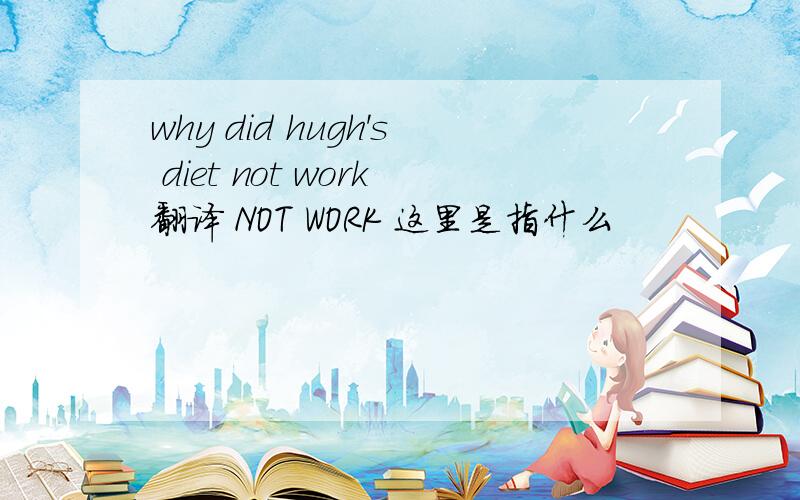 why did hugh's diet not work翻译 NOT WORK 这里是指什么