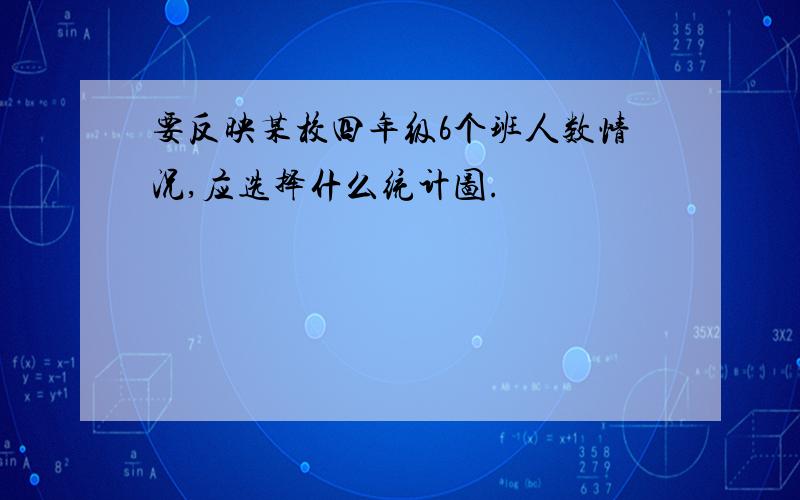 要反映某校四年级6个班人数情况,应选择什么统计图.