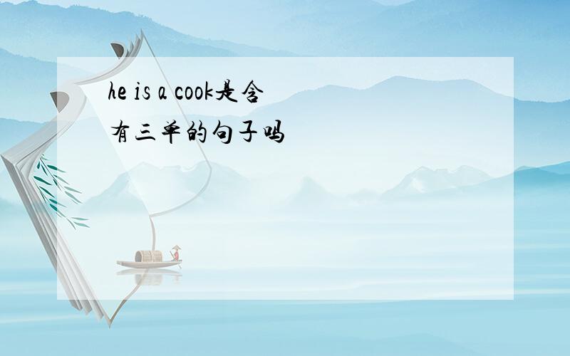 he is a cook是含有三单的句子吗