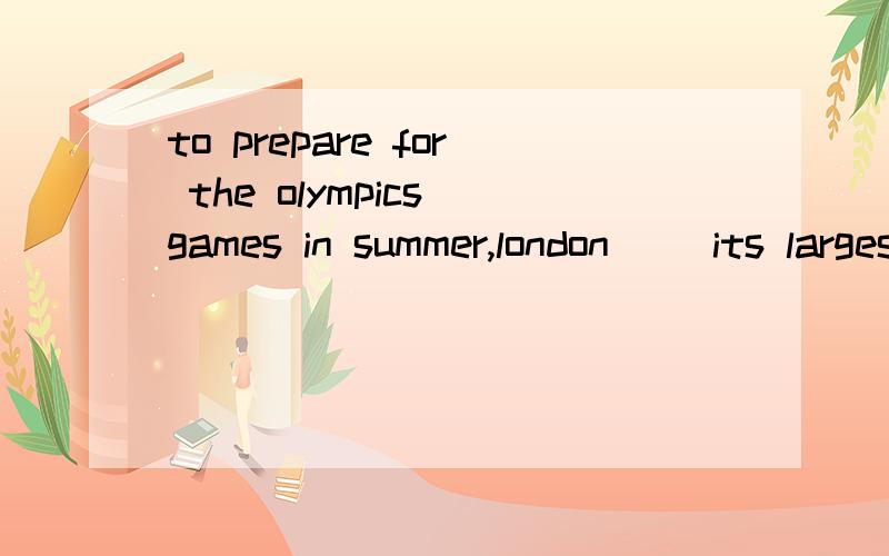 to prepare for the olympics games in summer,london ＿＿its largest ever exercise to test the response for emergency services.A.planned B.is planning C.had planned D.