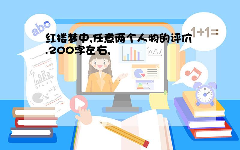 红楼梦中,任意两个人物的评价.200字左右,