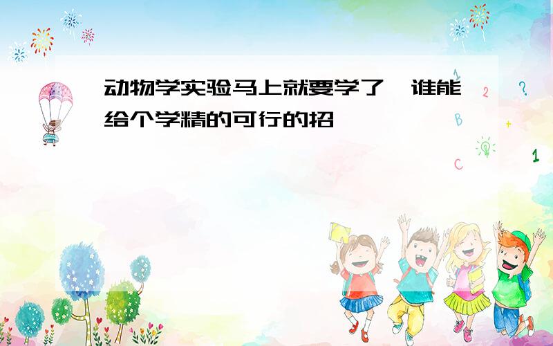 动物学实验马上就要学了,谁能给个学精的可行的招