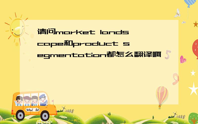 请问market landscape和product segmentation都怎么翻译啊