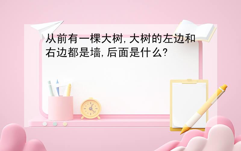 从前有一棵大树,大树的左边和右边都是墙,后面是什么?