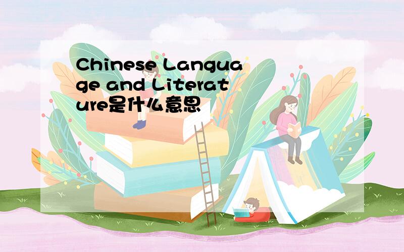 Chinese Language and Literature是什么意思