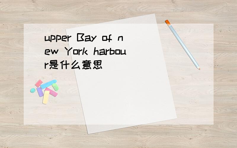 upper Bay of new York harbour是什么意思