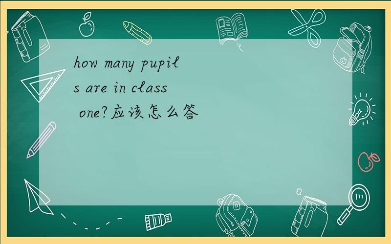 how many pupils are in class one?应该怎么答