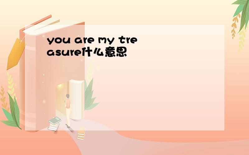 you are my treasure什么意思