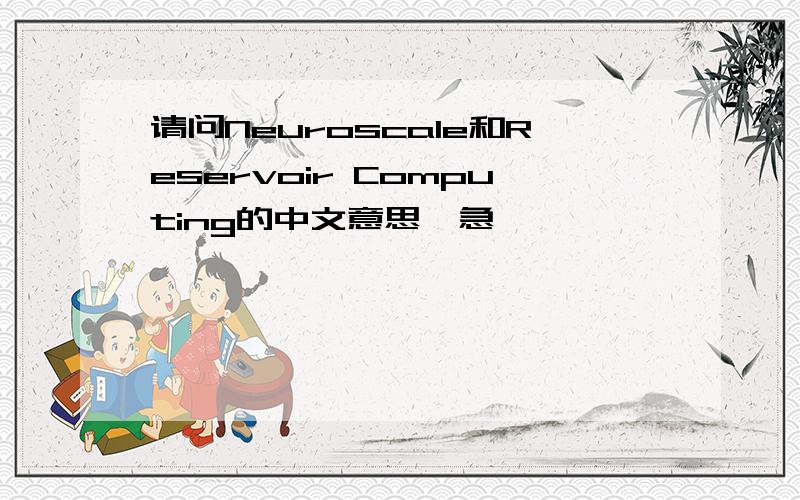 请问Neuroscale和Reservoir Computing的中文意思,急,