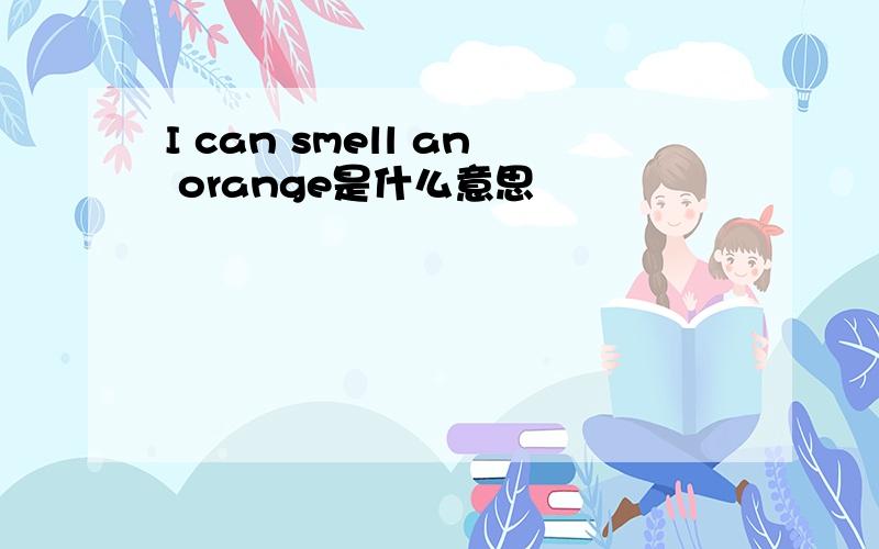 I can smell an orange是什么意思