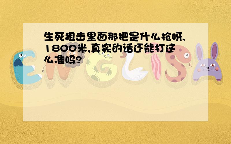 生死狙击里面那把是什么枪呀,1800米,真实的话还能打这么准吗?