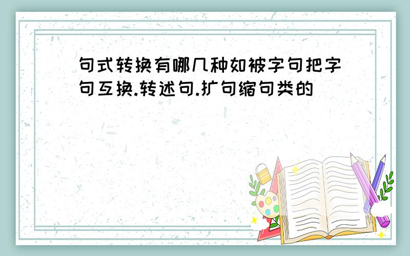 句式转换有哪几种如被字句把字句互换.转述句.扩句缩句类的