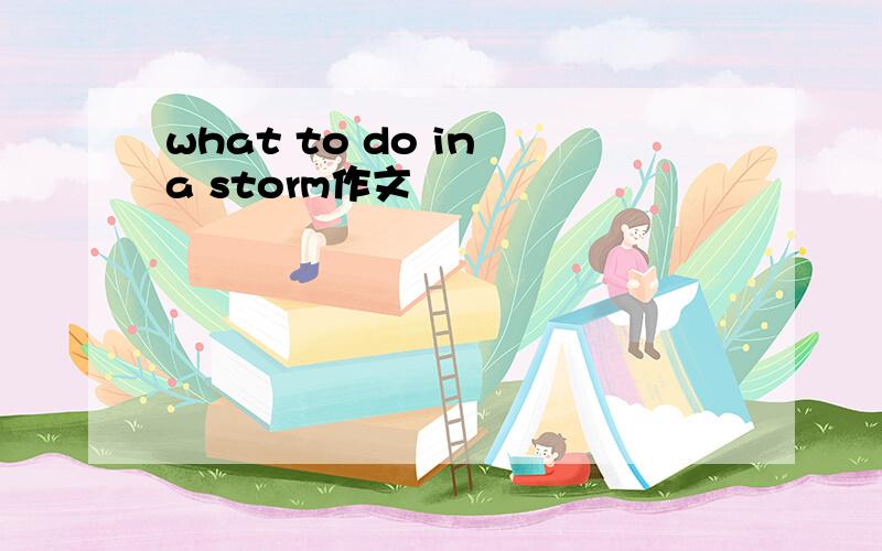 what to do in a storm作文