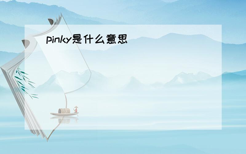 pinky是什么意思