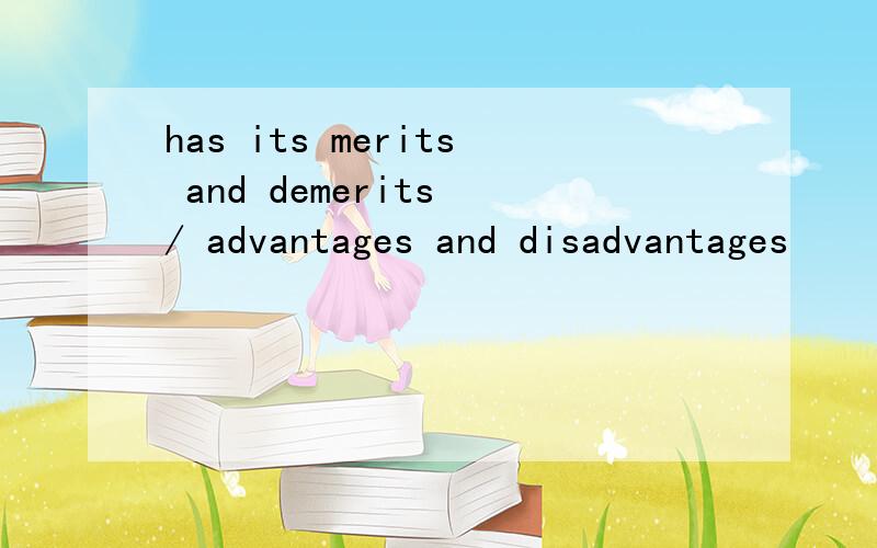 has its merits and demerits / advantages and disadvantages