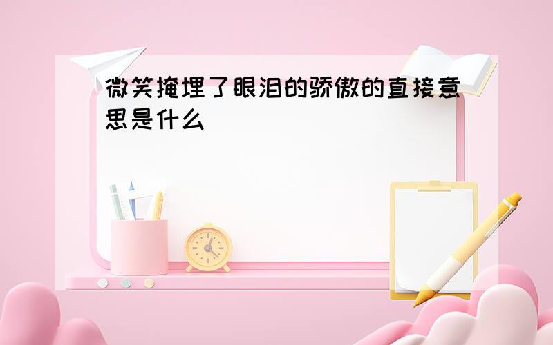 微笑掩埋了眼泪的骄傲的直接意思是什么