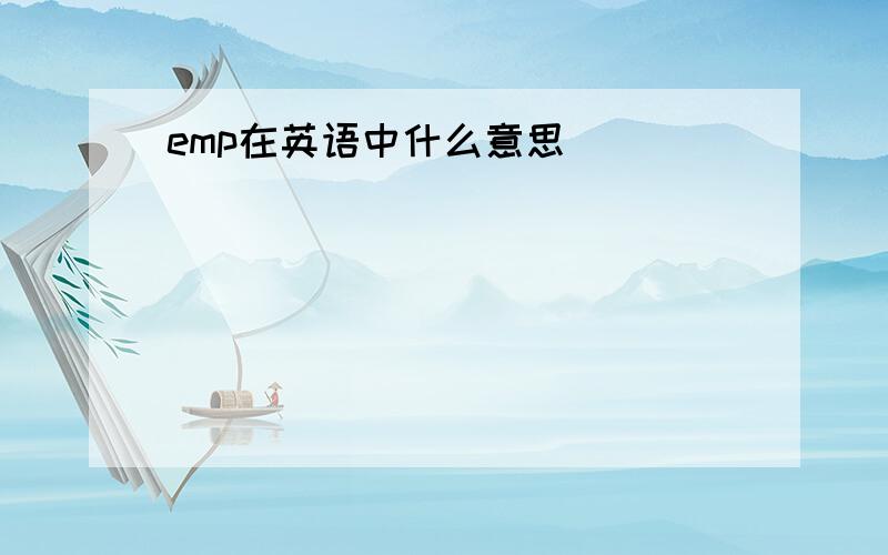 emp在英语中什么意思