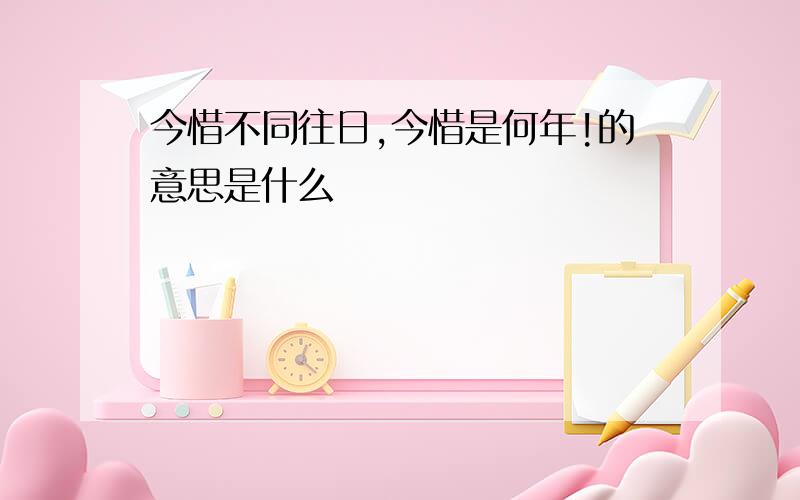 今惜不同往日,今惜是何年!的意思是什么