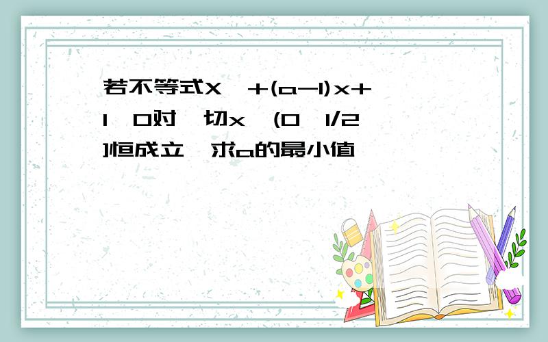 若不等式X^+(a-1)x+1≥0对一切x∈(0,1/2]恒成立,求a的最小值