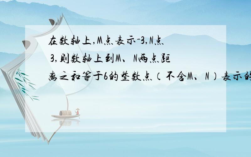 在数轴上,M点表示-3,N点 3,则数轴上到M、N两点距离之和等于6的整数点（不含M、N）表示的数有哪些?