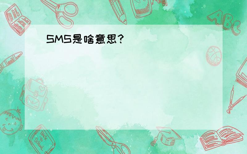 SMS是啥意思?