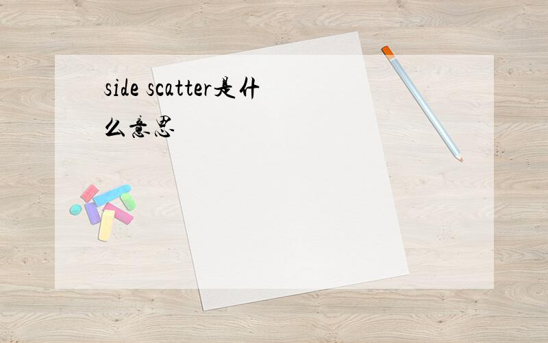 side scatter是什么意思