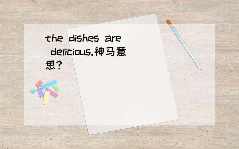 the dishes are delicious.神马意思?