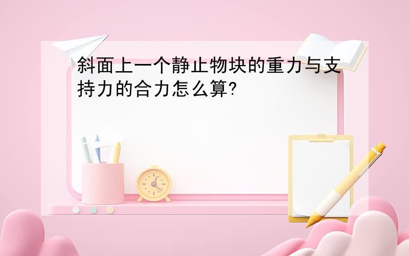 斜面上一个静止物块的重力与支持力的合力怎么算?