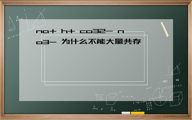 na+ h+ co32- no3- 为什么不能大量共存