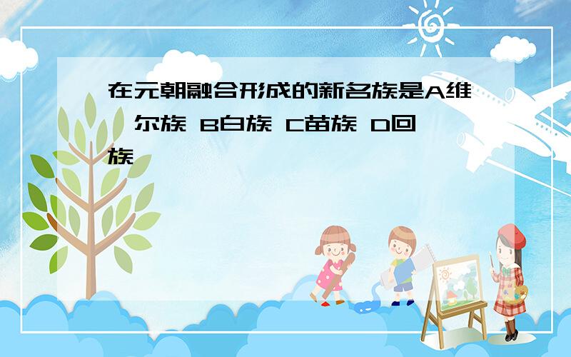 在元朝融合形成的新名族是A维吾尔族 B白族 C苗族 D回族