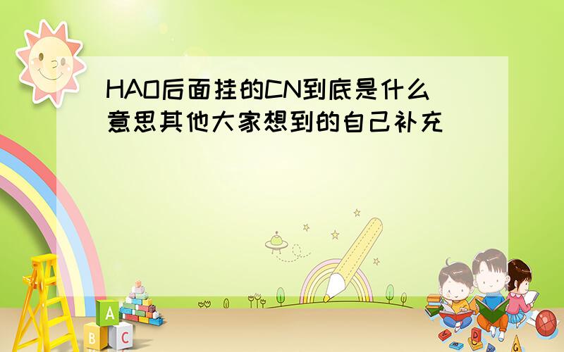 HAO后面挂的CN到底是什么意思其他大家想到的自己补充