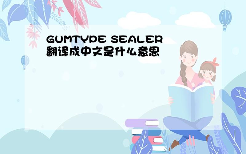 GUMTYPE SEALER翻译成中文是什么意思