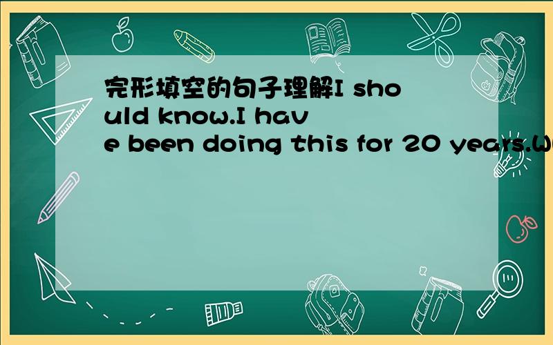 完形填空的句子理解I should know.I have been doing this for 20 years.Why is it that I need a sign to remind me?Every other week in my neighborhood we place either recycled bottles or paper out with our garbage.There is a sign alongside the ro